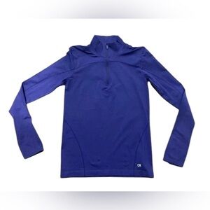 Gap Fit Athletic Jacket Womens Small Purple Running Gym Track Sport 1/4 Zip Top